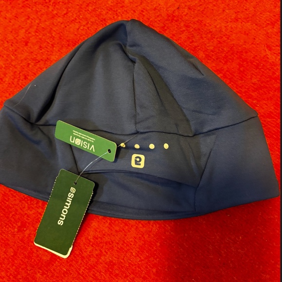 Slate blue microfleece tuque with slits for ponytail and bun NWT - Picture 6 of 10